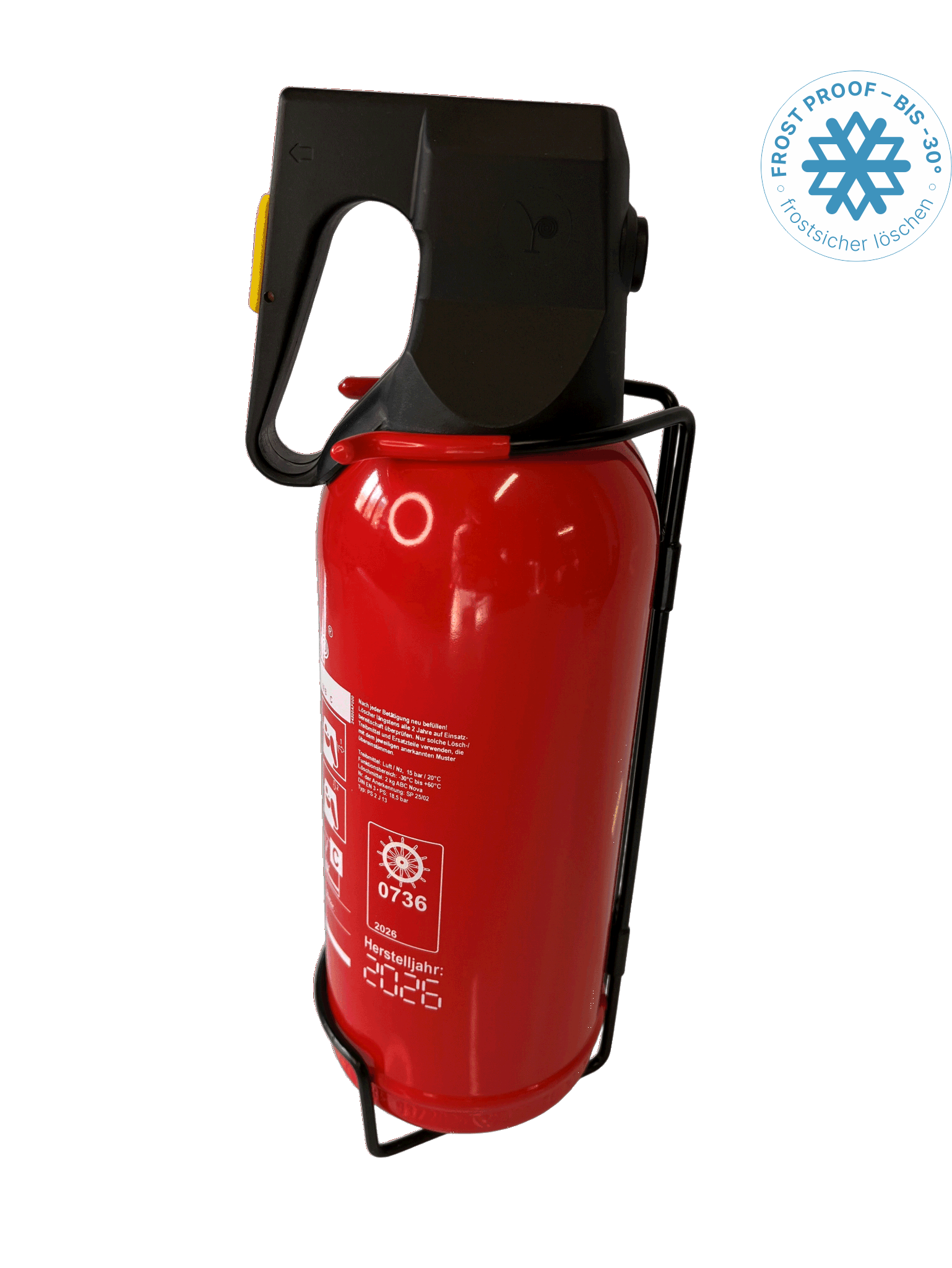 Brandschutzshop Rostek 2kg ABC Pulver Feuerlöscher