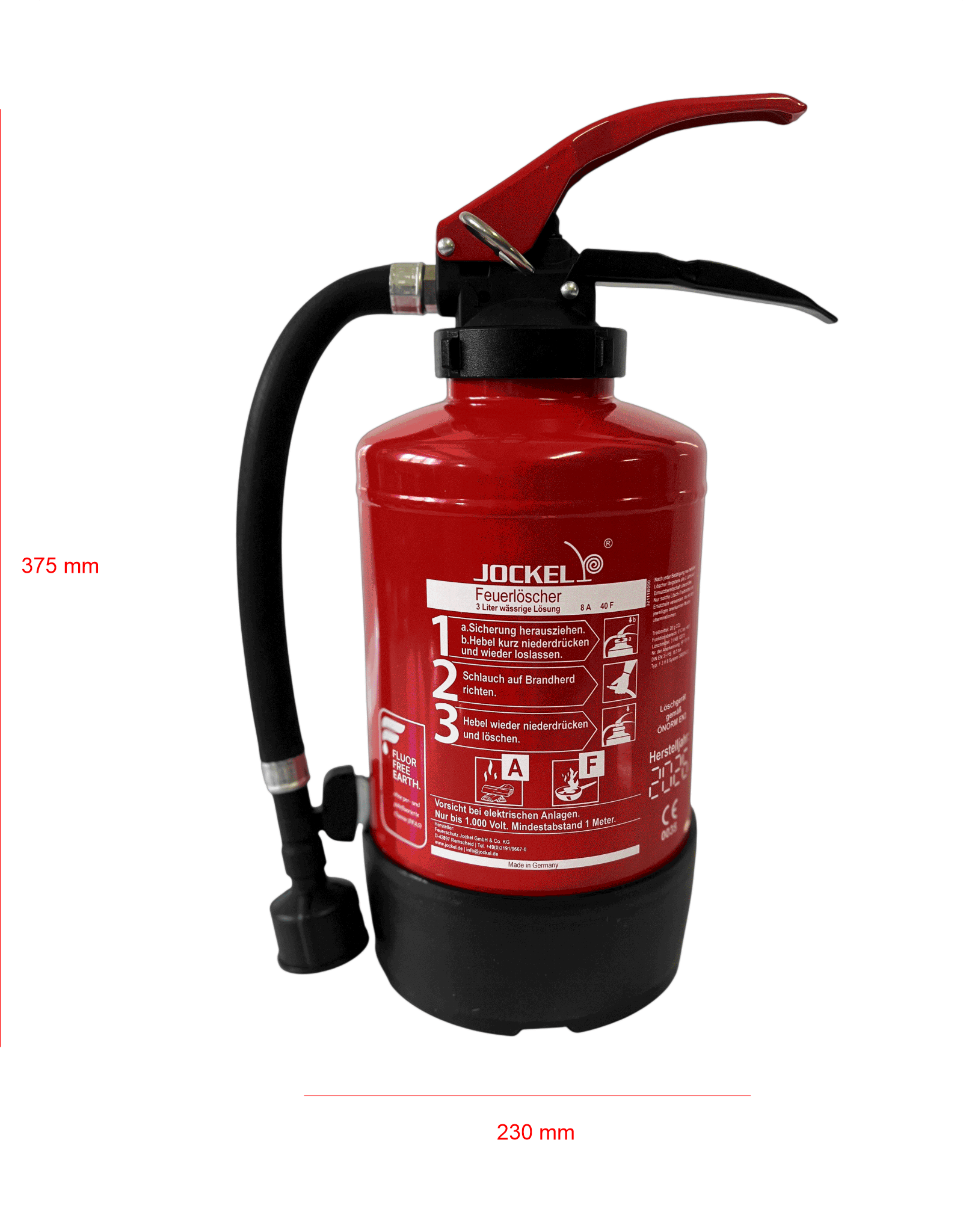 3 L Fettbrand-Auflade-Feuerlöscher
