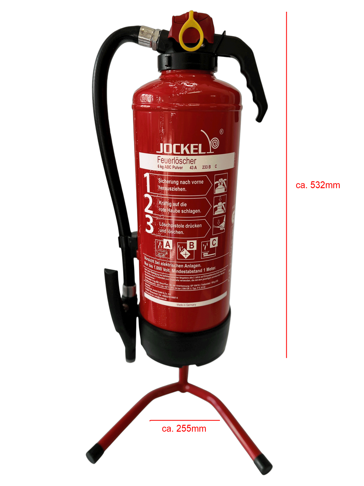 6 kg  Pulver-Auflade-Feuerlöscher