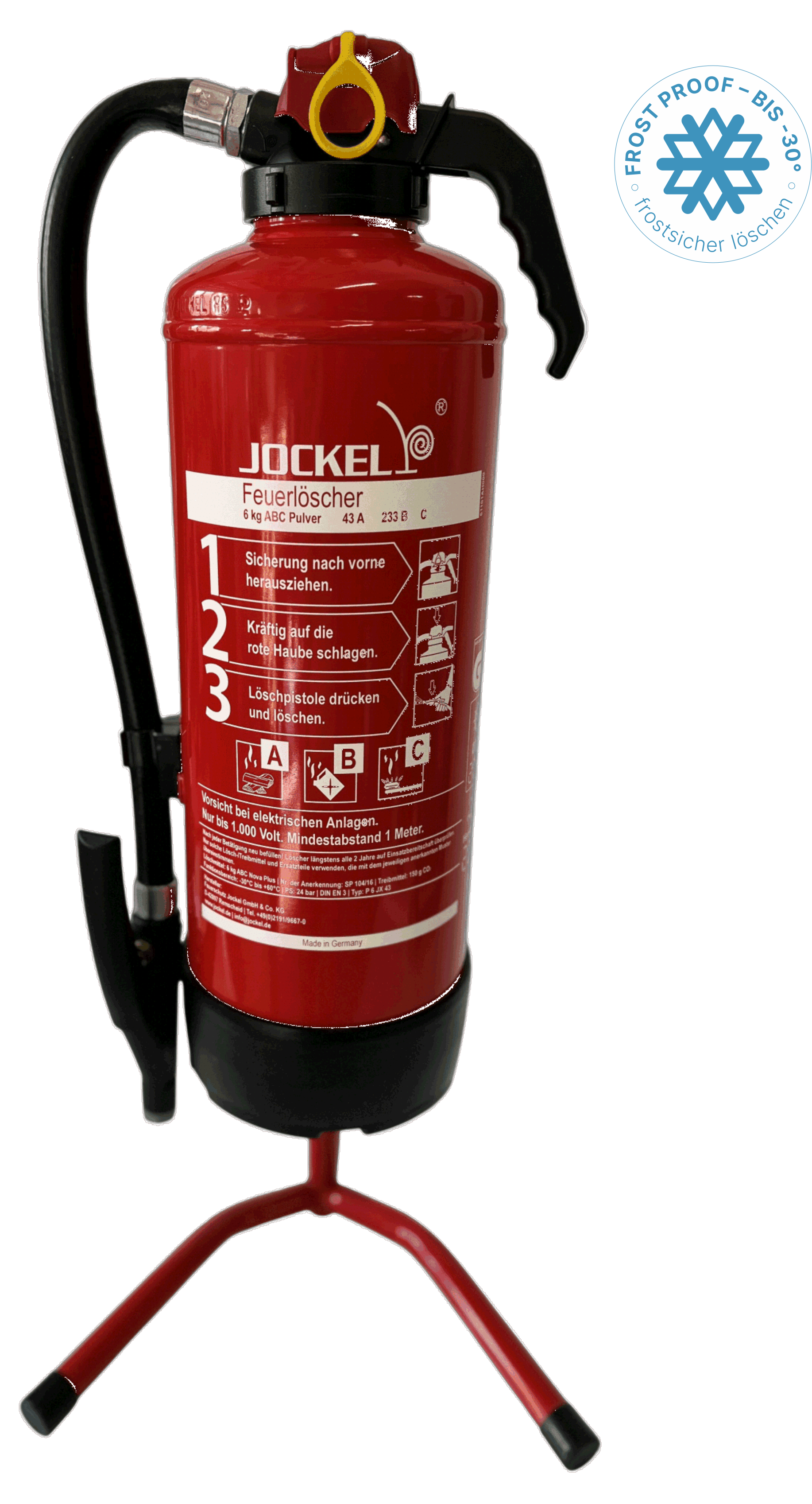 6 kg  Pulver-Auflade-Feuerlöscher