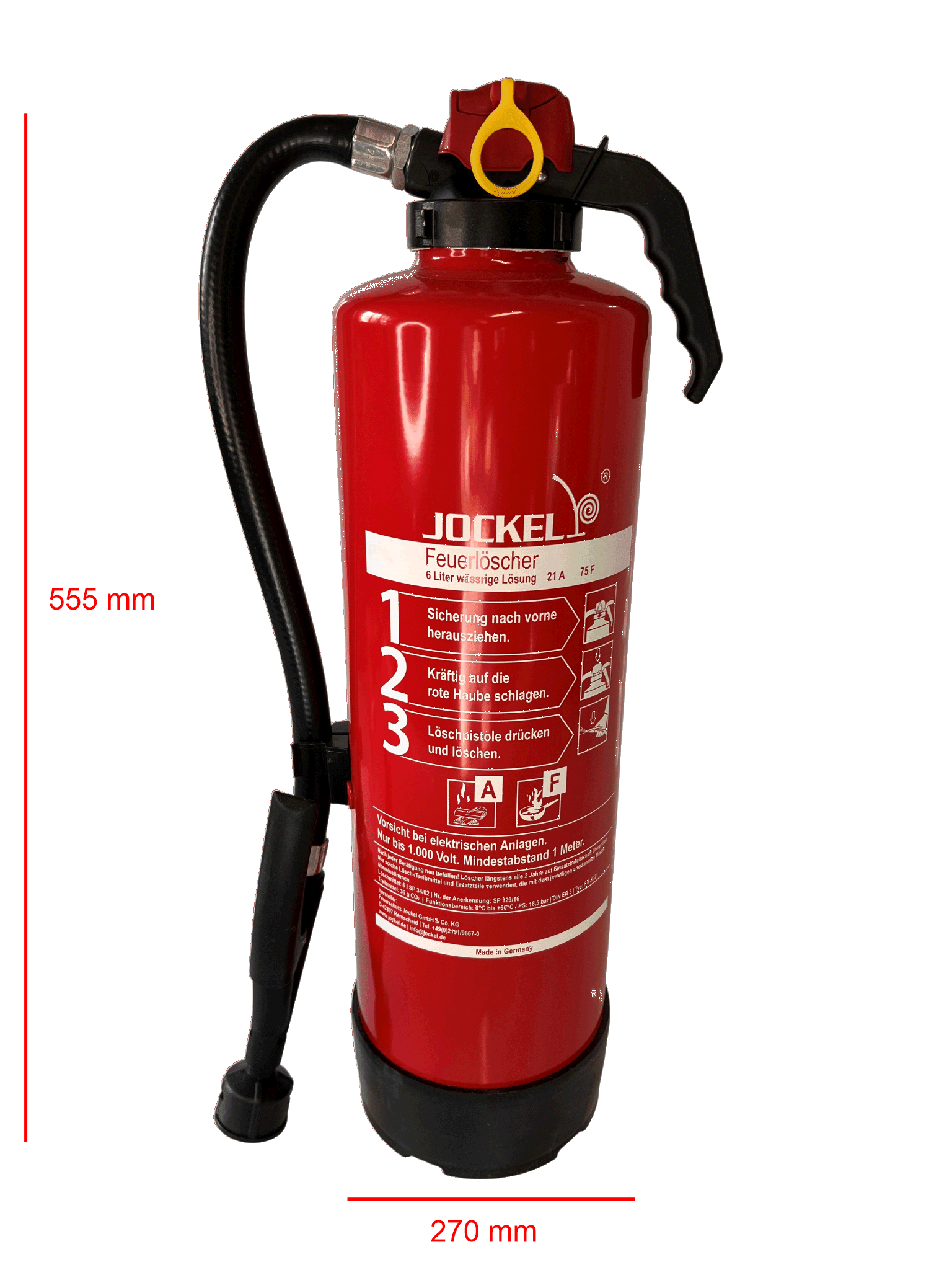 Brandschutzshop Rostek 6l Fettbrand Auflade-Feuerlöscher
