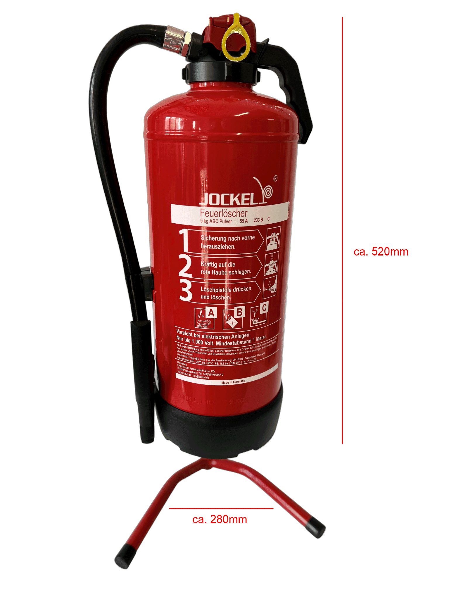 9 kg  Pulver-Auflade-Feuerlöscher