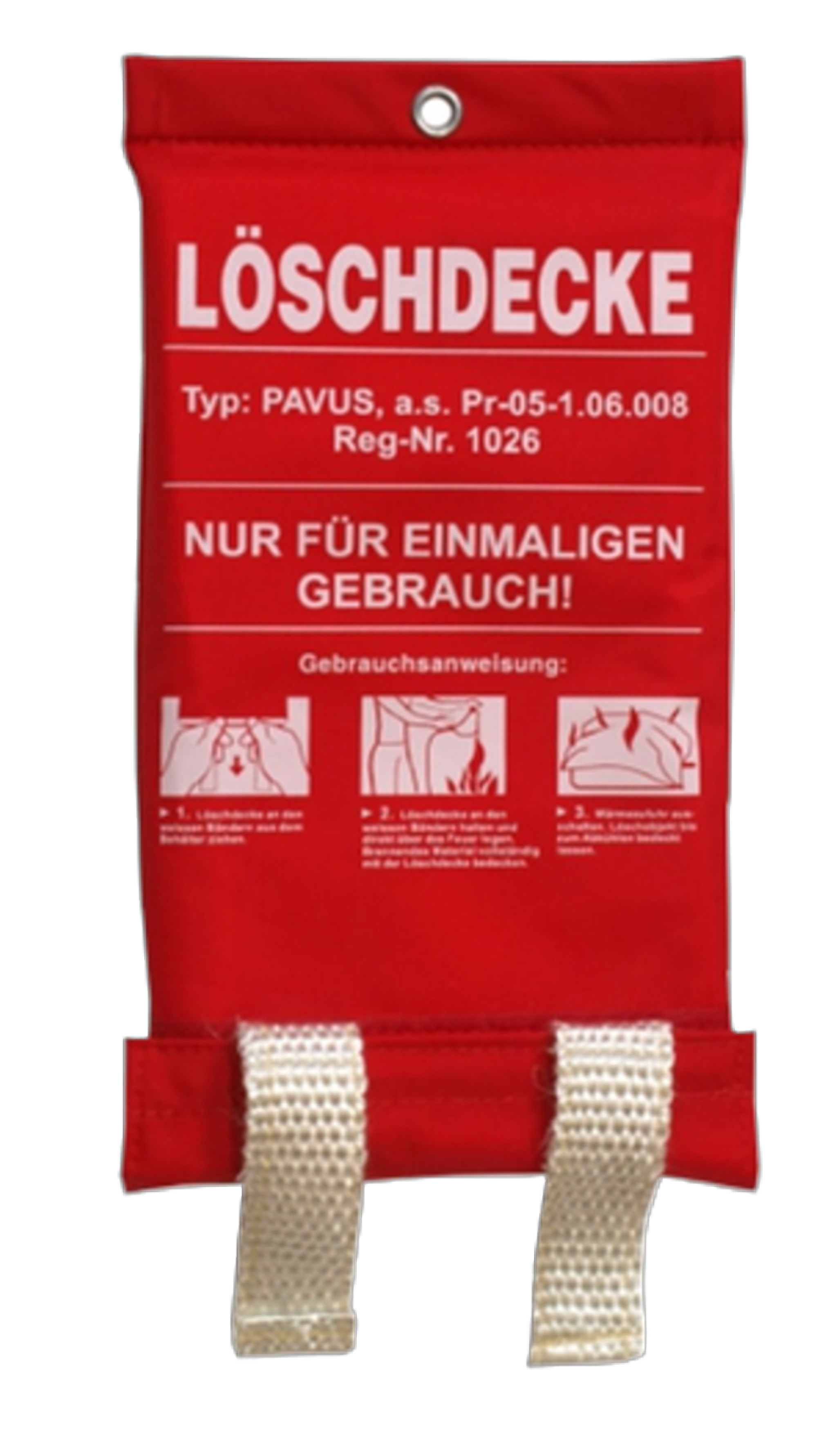Feuerlöschdecke, Maße 1000x1000mm