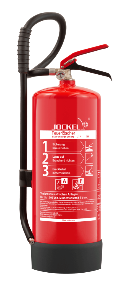 Brandschutzshop Rostek  Dauerdrucklöscher für Fettbrand- und Lithium-Brände Jockel Li 6&9 M