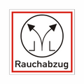 Brandschutzschild Rauch- und Wärmeabzugseinrichtung, Flexibler Kunststoff, langnachleuchtend, selbstklebend, 200x200mm